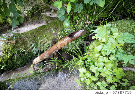 ししおどし 詩仙堂 添水 石川丈山の写真素材