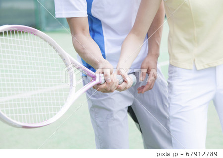 テニスコーチの写真素材