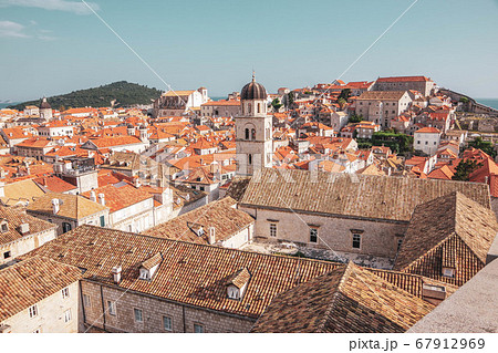 中世ヨーロッパ 町並みの写真素材