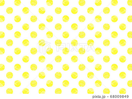 ドット 水玉模様 背景 黄色の写真素材