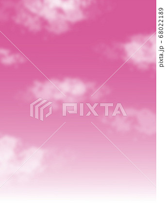 ピンク 雲 かわいい ふわふわの写真素材