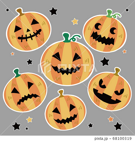 ハロウィン ジャックオランタン ジャックオーランタン 表情のイラスト素材