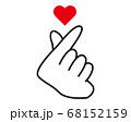 指でハートを表すハンドサイン 韓国 アイコン のイラスト素材