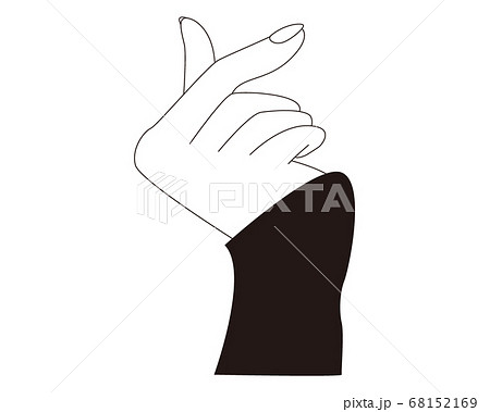 指ハートの写真素材