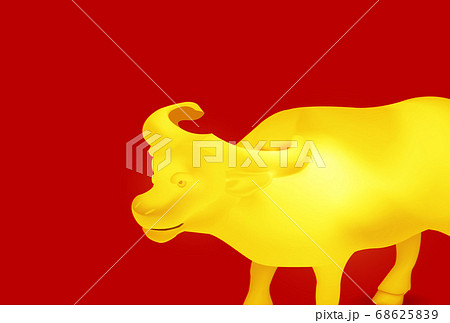 丑　年賀状　干支　背景