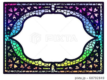 ステンドグラス風のイラスト素材