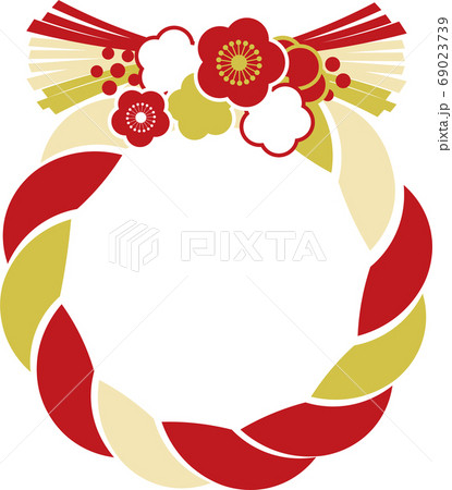 しめ縄 正月飾りのイラスト素材集 ピクスタ
