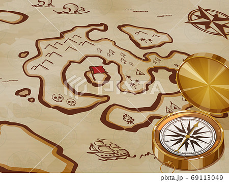 宝の地図の写真素材