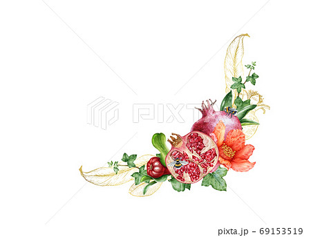 ザクロの花の写真素材