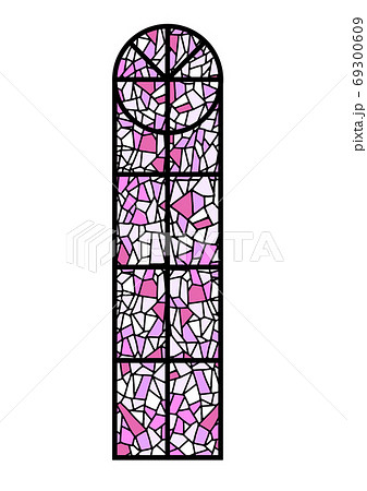 教会 ステンドグラスのイラスト素材