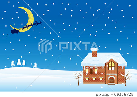 積もった雪のイラスト素材