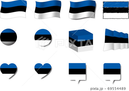 バルト三国 旗の写真素材