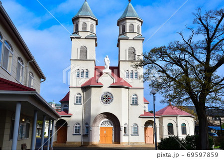 カトリック新潟教会 教会 キリスト教 新潟市の写真素材 Pixta