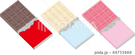 板チョコのイラスト素材