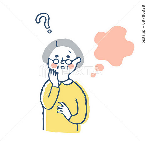 物忘れのイラスト素材