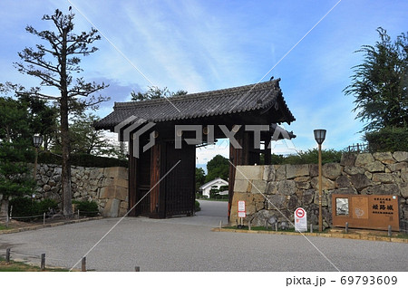 姫路城大手門の写真素材