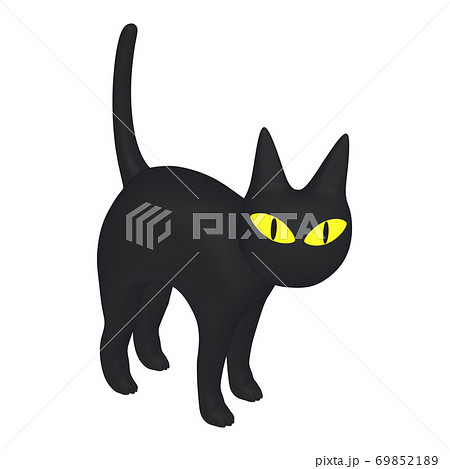 黒猫 ハロウィンの写真素材