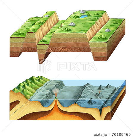 地層のイラスト素材