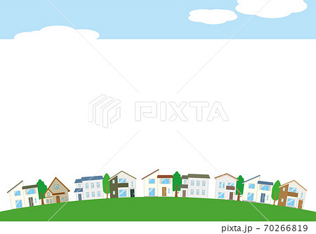 家 フレーム 枠 住宅のイラスト素材