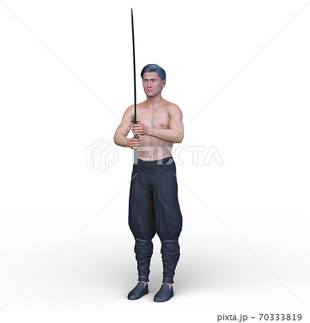 剣 ポーズの写真素材