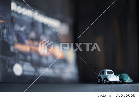 ビートル かわいい ミニカーの写真素材