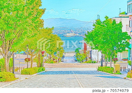 八幡坂のイラスト素材 - PIXTA