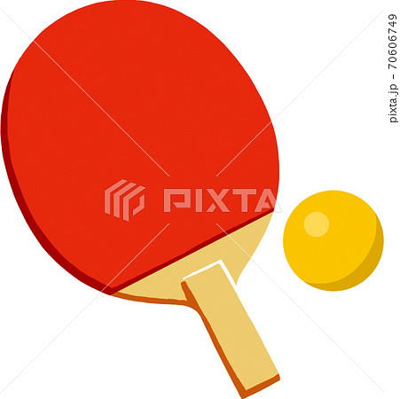 卓球 ラケット イラスト ピンポンの写真素材
