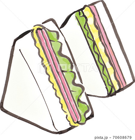 サンドイッチのイラスト素材集 ピクスタ
