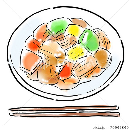 酢豚のイラスト素材