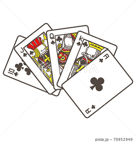 絵札 数字 トランプの写真素材