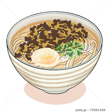肉うどん イラストのイラスト素材