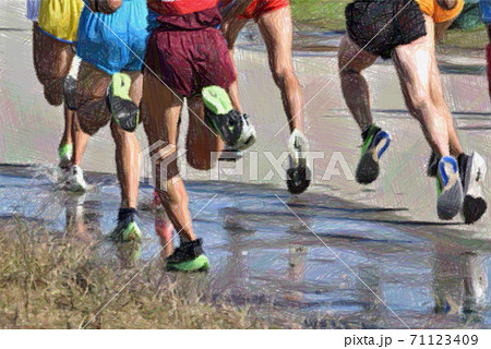 駅伝のイラスト素材