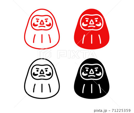 黒だるまのイラスト素材