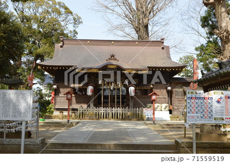 麻賀多神社 寺社仏閣 鳥居 パワースポットの写真素材