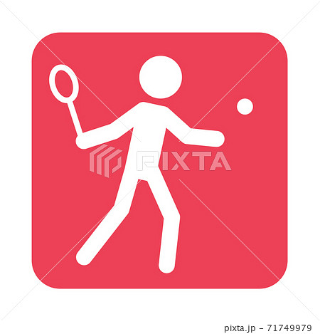 テニス スポーツ テニスプレーヤー ピクトグラムの写真素材