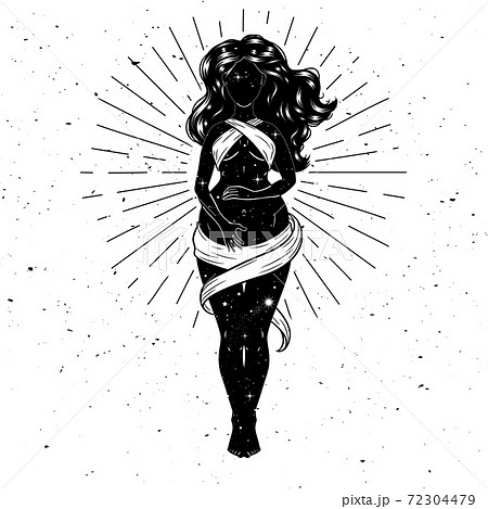 Medusa gorgon goddess, black silhouette vector - Stock Illustration  [105058943] - PIXTA