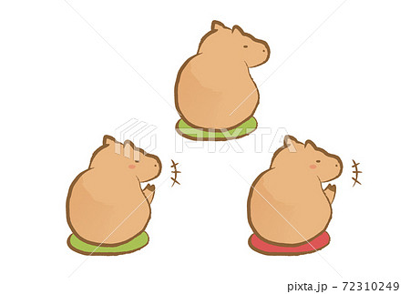 カピバラ カワイイのイラスト素材