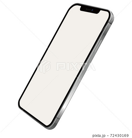 スマホ 携帯電話 スマートフォン 斜め モバイル機器の写真素材
