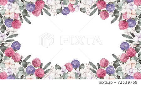 あじさい 花 自然 葉っぱのイラスト素材