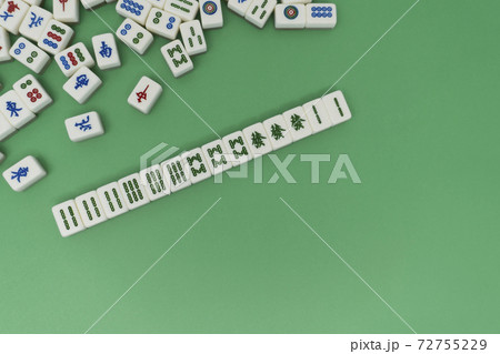 牌 麻雀 麻雀牌 役満の写真素材