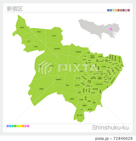 関東地図のイラスト素材