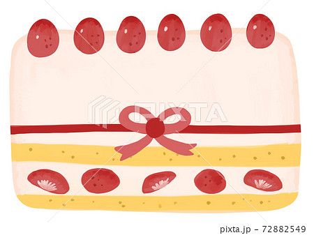 四角ケーキのイラスト素材