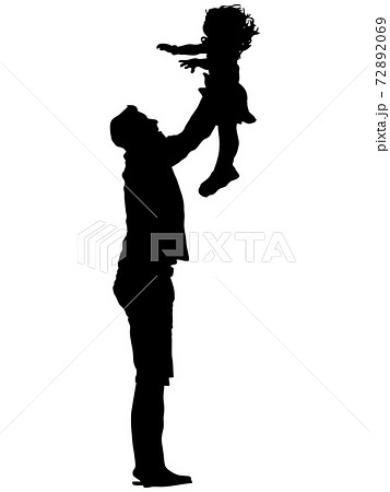 子供 横顔 シルエット 女の子のイラスト素材