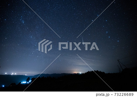 双子座流星群の写真素材