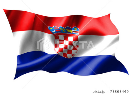 クロアチア国旗のイラスト素材