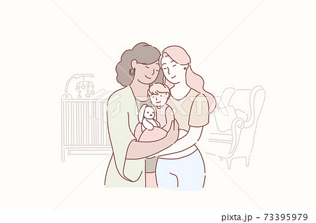 レズ イラスト 漫画の写真素材