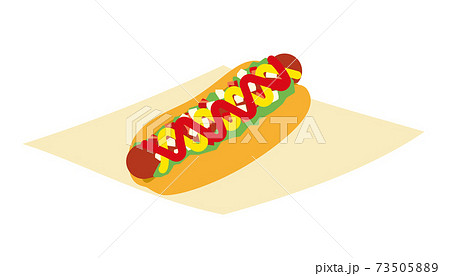 ホットドッグのイラスト素材