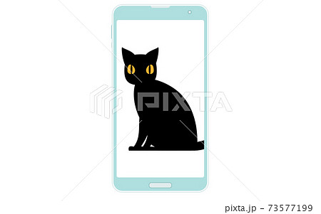 黒猫 後姿 動物 猫のイラスト素材