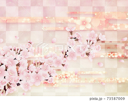 桜散るのイラスト素材