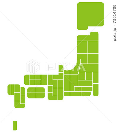 略地図 日本地図のイラスト素材